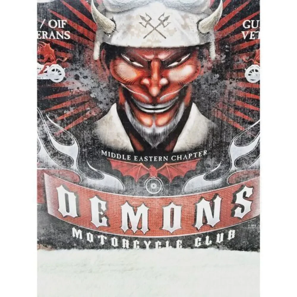 Desert Demons Gulf War Veterans Man Cave Military Metal Sign‎ 12 X 15 Motorcyle